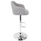 Contemporary Adjustable Barstool with Swivel in Light