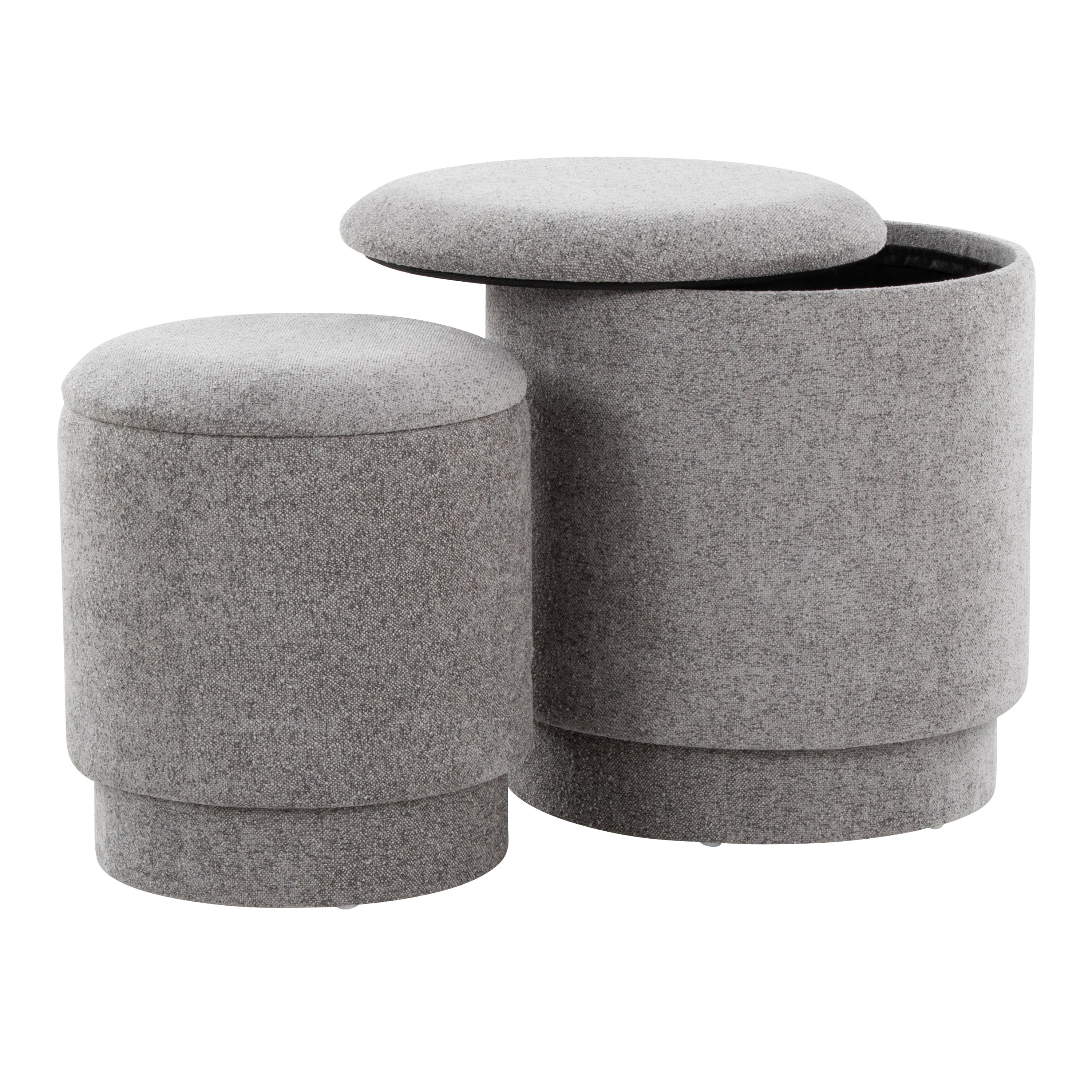 Upholstered Contemporary Ottoman Set