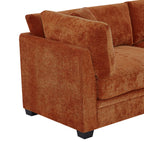 83.50" Modern Flared Arms Sofa (Caramel)