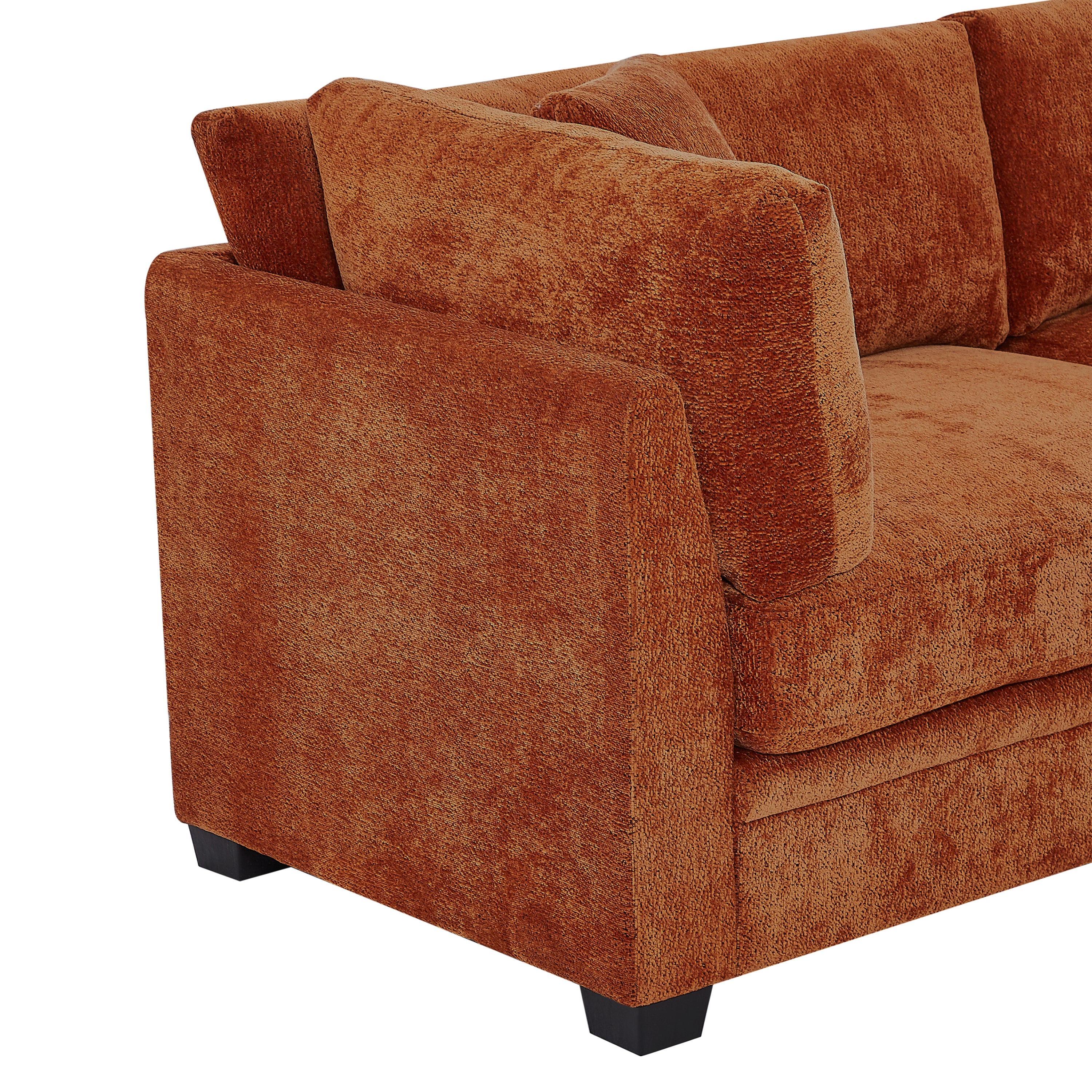 83.50" Modern Flared Arms Sofa (Caramel)