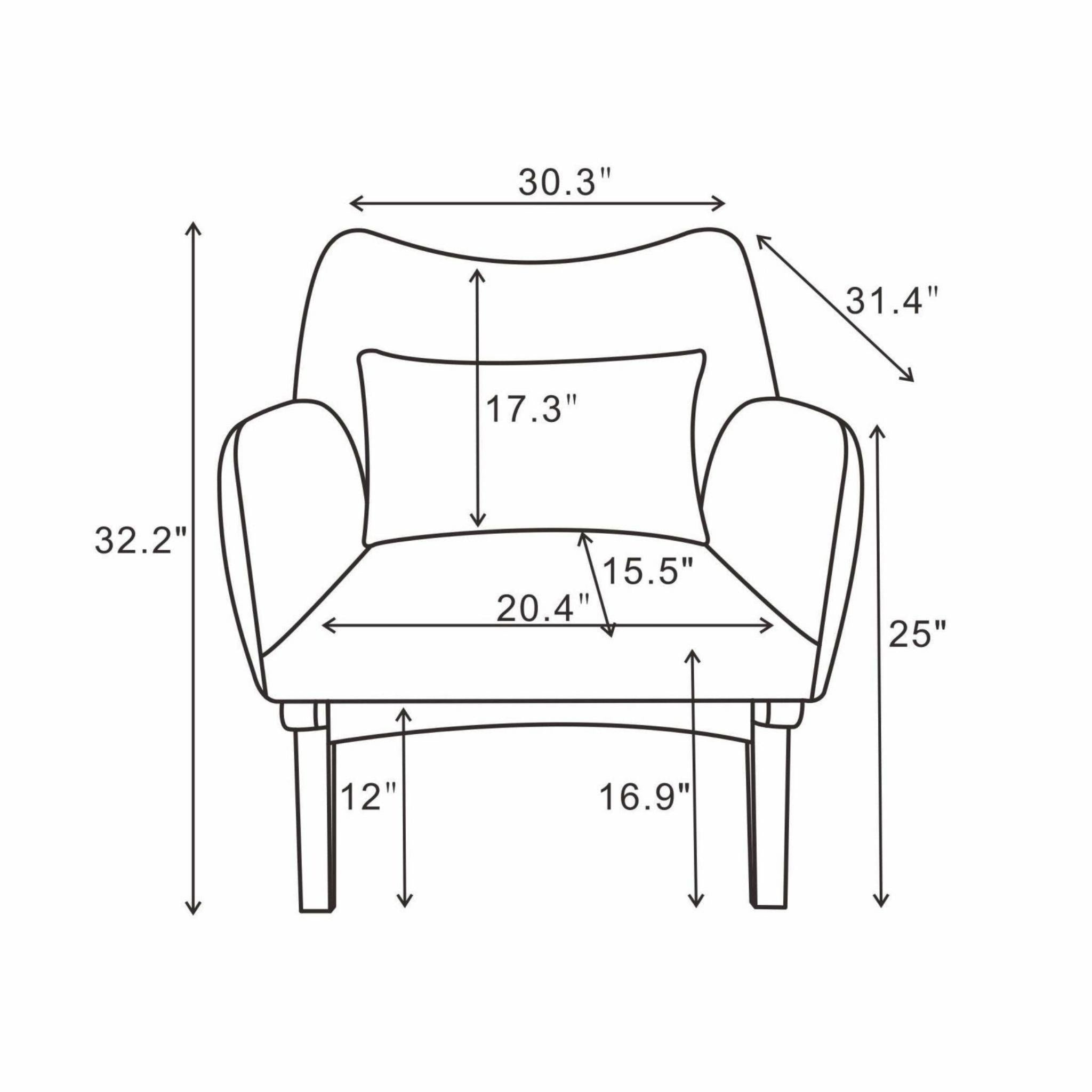 Brayden Mid Century Modern Armchair