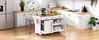 K&K 59.3" Kitchen Island with Storage