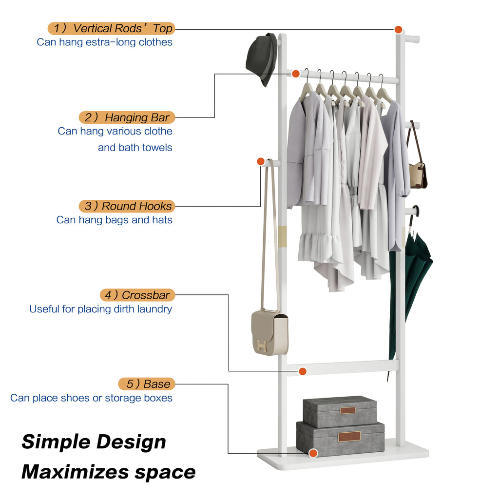Solid Wood Coat Rack