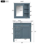 30'' Bathroom Vanity with Top Sink and Mirror Cabinet