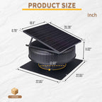 12" Adjustable Solar Roof Vent Fan