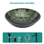 Artistic Tempered Glass Vessel Bathroom Sink
