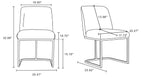 Serena Metal Vegan Leather Dining Chair