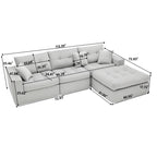 Corduroy Corner Chaise Compression Sofa Bed in Green