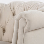 Katherine Tufted Accent Chair, Sky Neutral