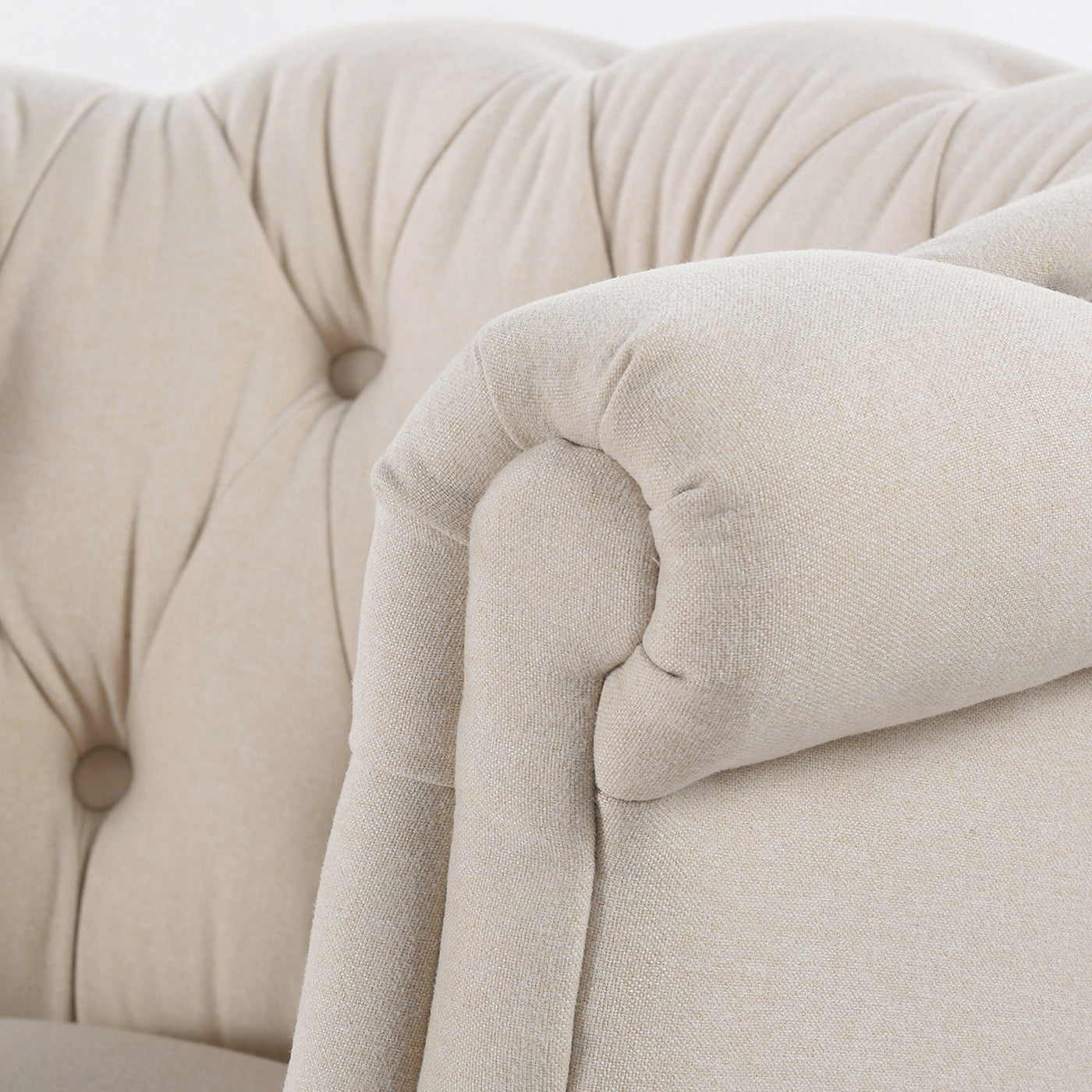Katherine Tufted Accent Chair, Sky Neutral