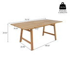 7-Piece Extendable Acacia Wood Outdoor Dining Set
