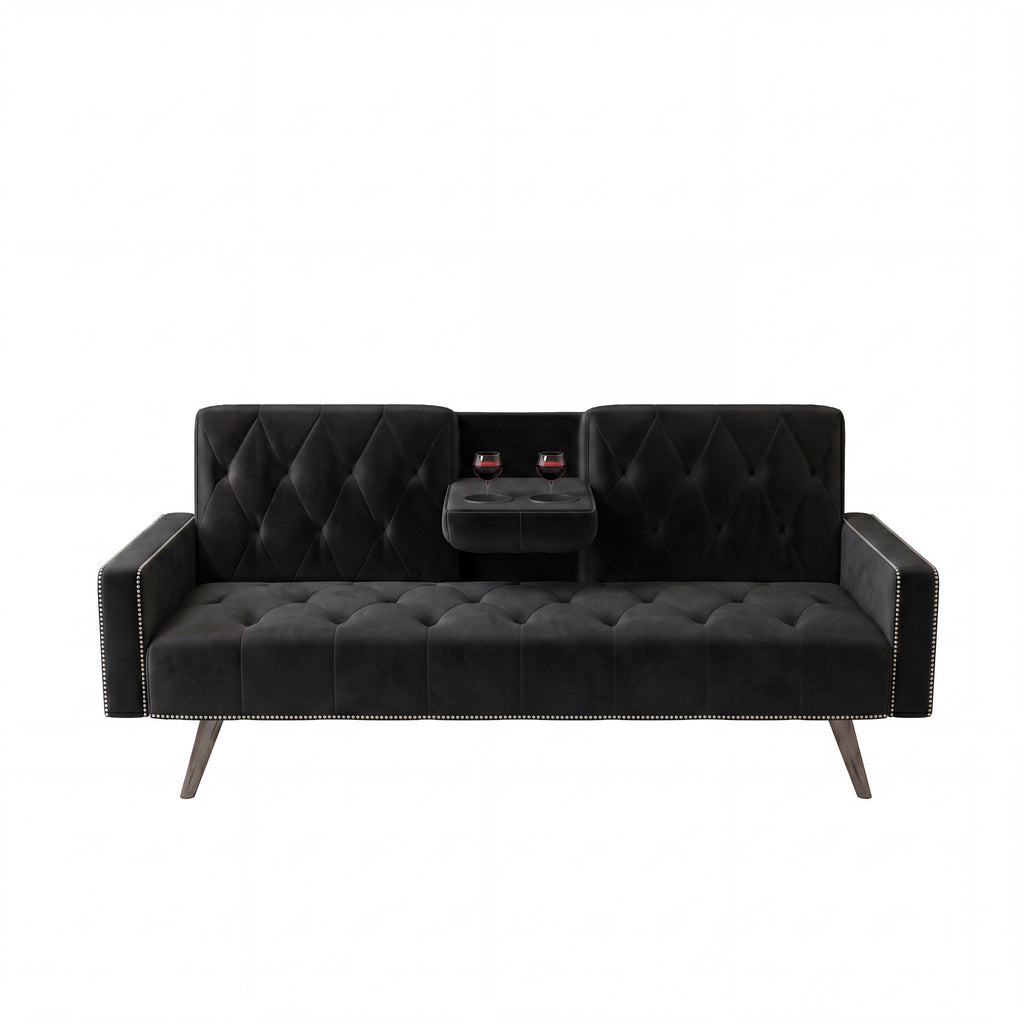 1730 Sofa Bed Armrest with Nail Head Trim
