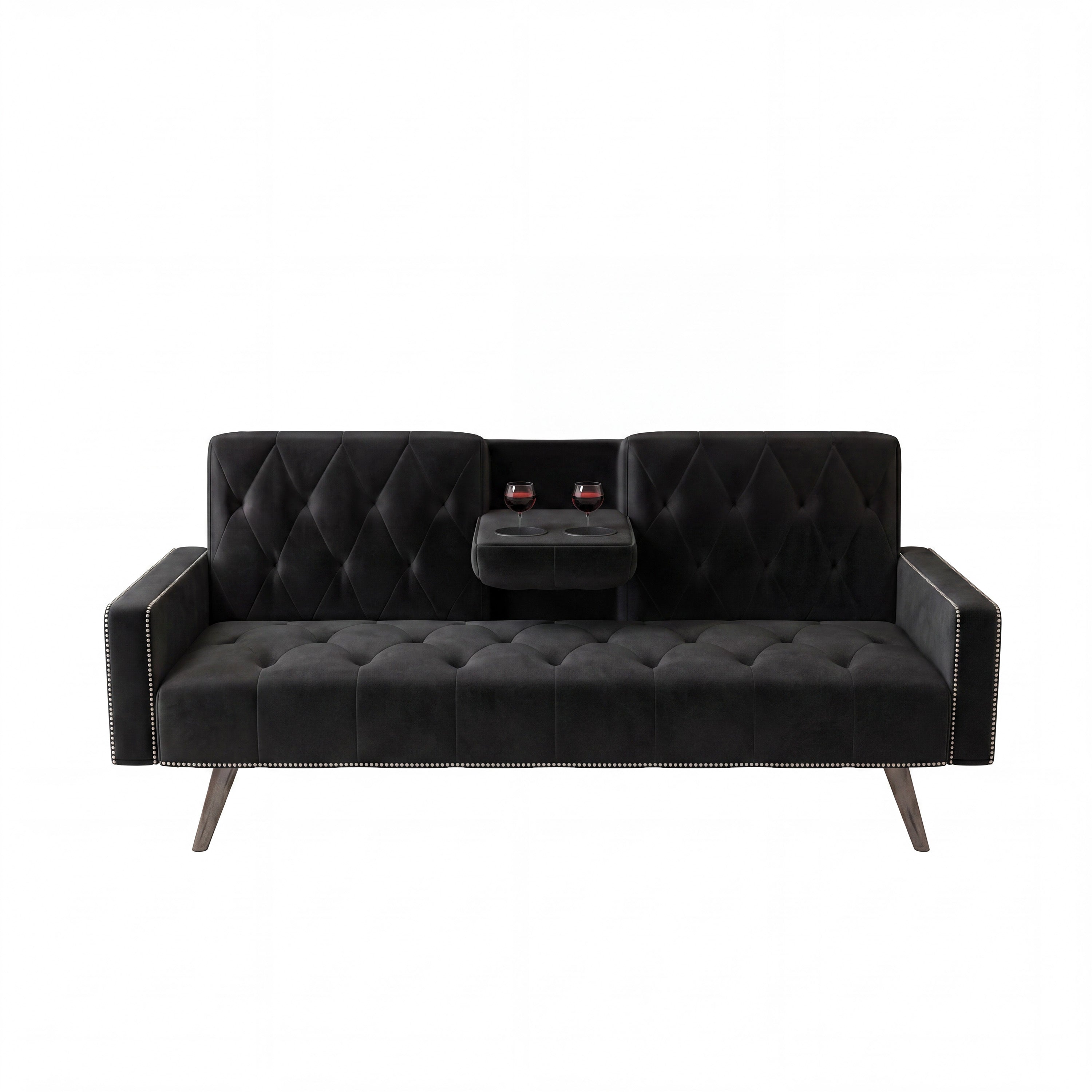 1730 Sofa Bed Armrest with Nail Head Trim