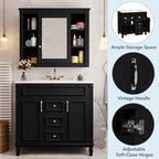 36" Bathroom Vanity with Top Sink