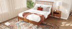 Solid Bamboo Wood Spindle Platform King Bed