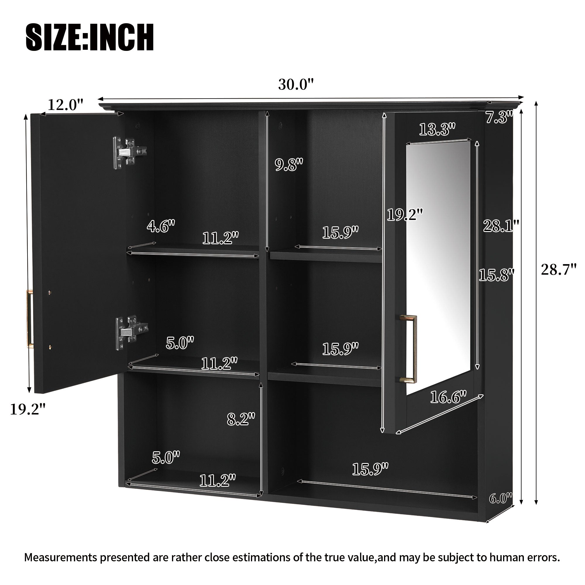 2-in-1 Bathroom Mirror Cabinet
