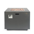 33" Outdoor Iron Square Propane Fire Pit