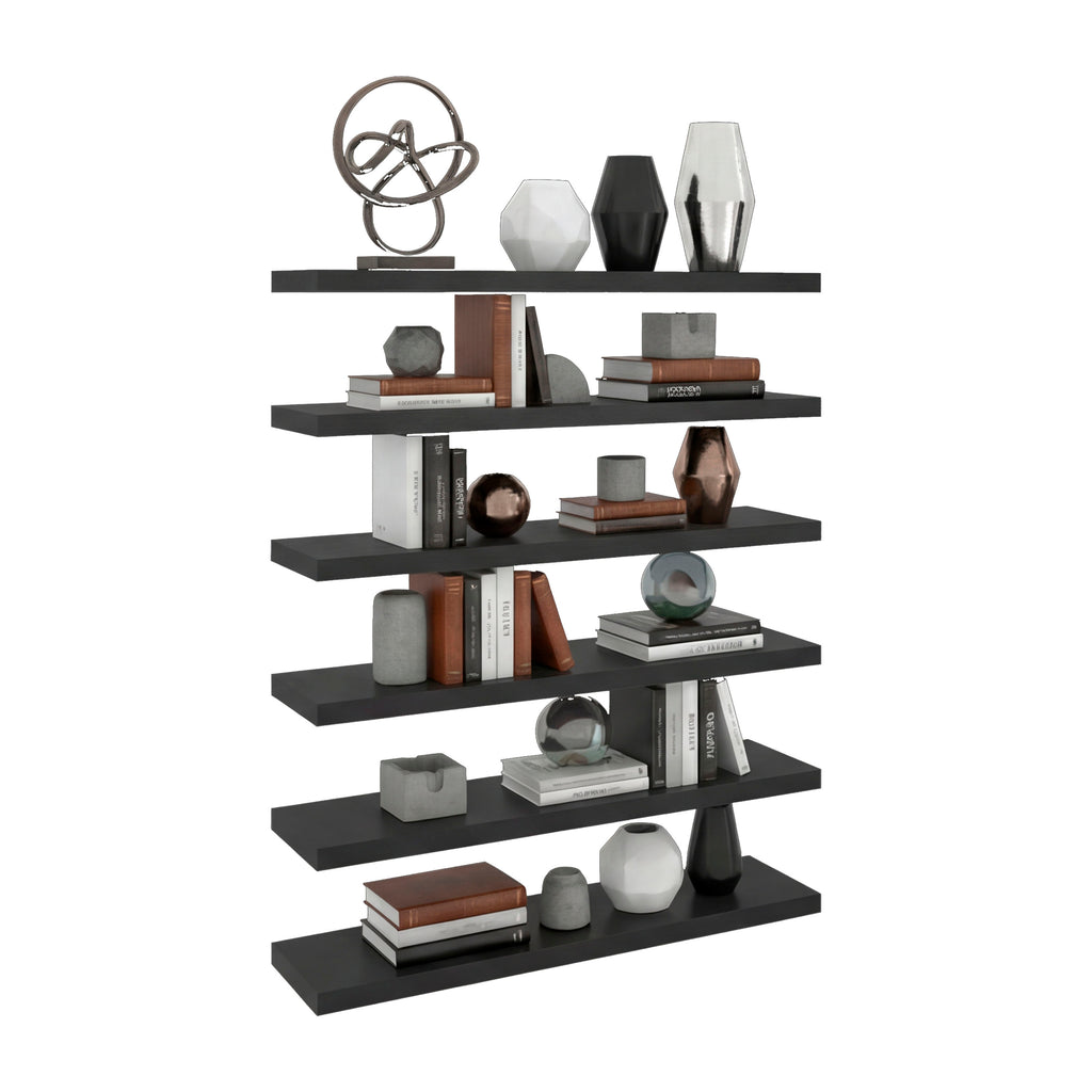 24-Inch Floating Wall Shelf, Wenge, Particle Board