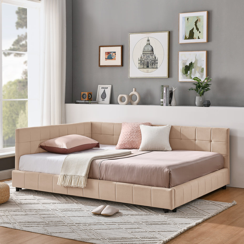 Full Size Upholstered Tufted Bed Frame