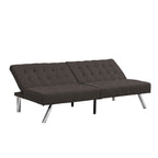 Wood Frame Stainless Leg Futon Sofa Bed