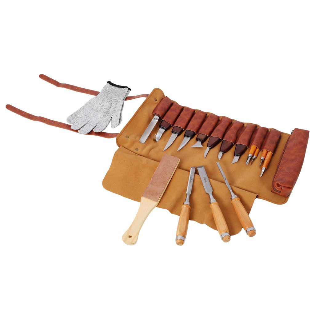 20-Pcs Wood Carving Tools Set