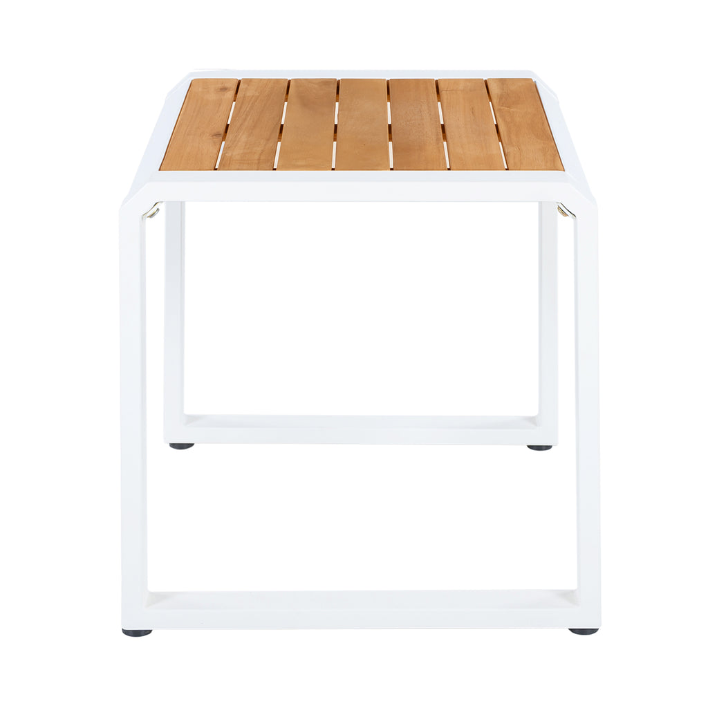Outdoor Side Table with Teak Wood Top