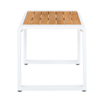 Outdoor Side Table with Teak Wood Top