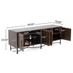 Functional 4-Door TV Cabinet