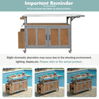 Foldable Outdoor Kitchen Island Cart