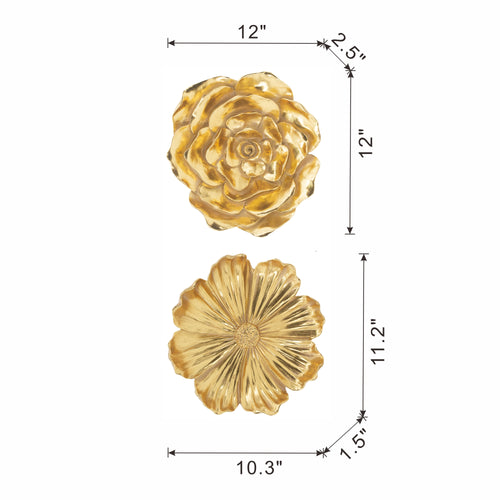 Set of 2 Decorative Roses