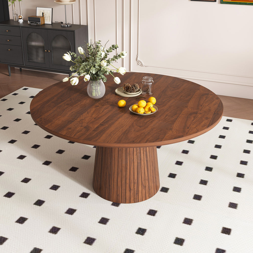 47 Inch Round MDF Dining Table for 4