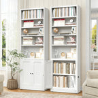 Industrial Metal Bookcase - 71 Inch Tall 5-Tier with Door
