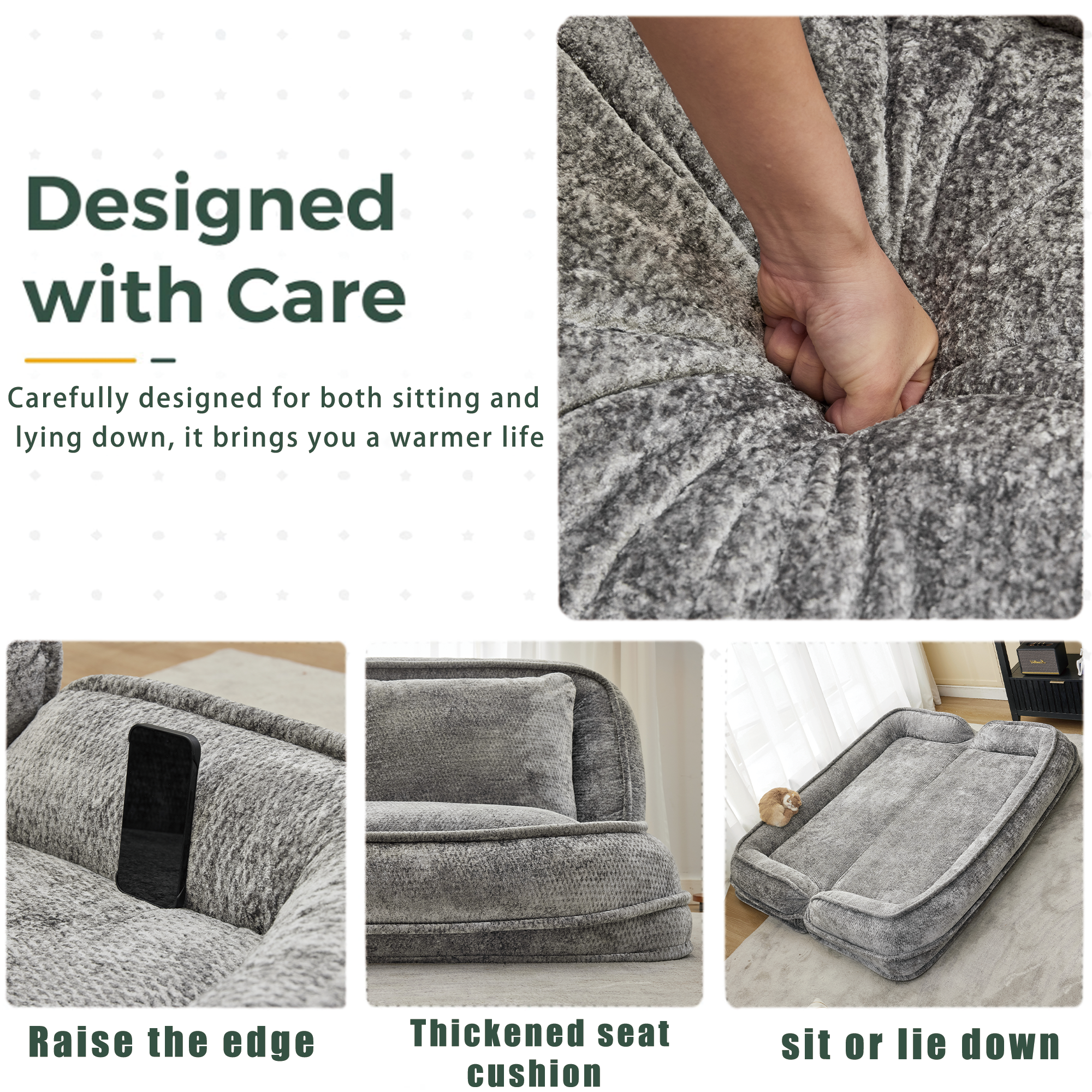 Double Human Dog Bed Lazy Sofa