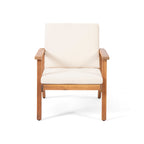 Outdoor Acacia Wood Club Chairs with Cushions