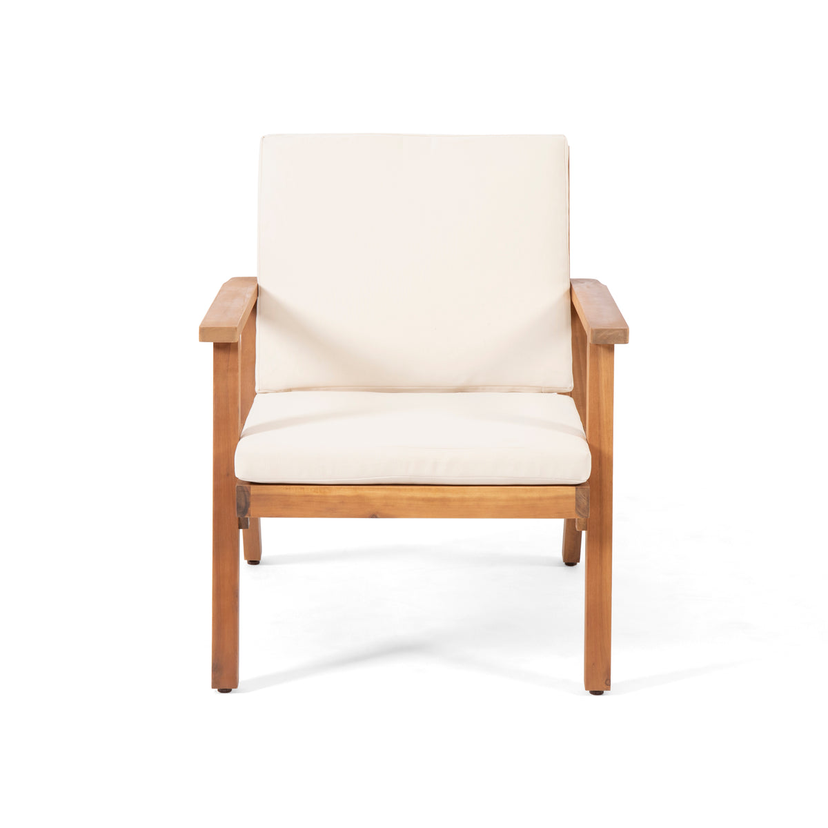 Outdoor Acacia Wood Club Chairs with Cushions