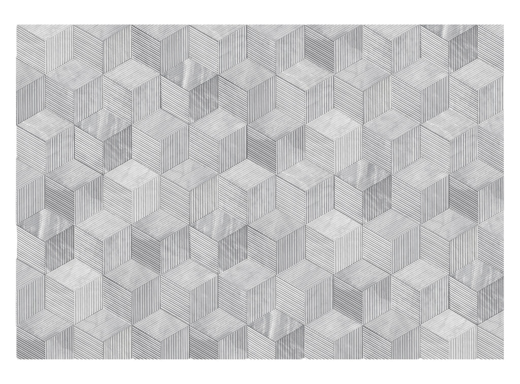 Hexagon Carrara Gray Marble Wall Décor