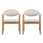 Upholstered Dining Chairs with Curved Back