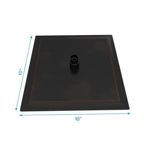 Rain Fixed Shower Head (10 Inch Square, Oil Rubbed Bronze)