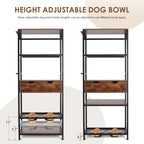 Height Adjustable Dog Feeding Station