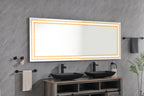 96 x 36 Inch LED Bathroom Mirror with Front and Backlight