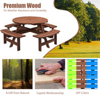 8 Person Wooden Picnic Table