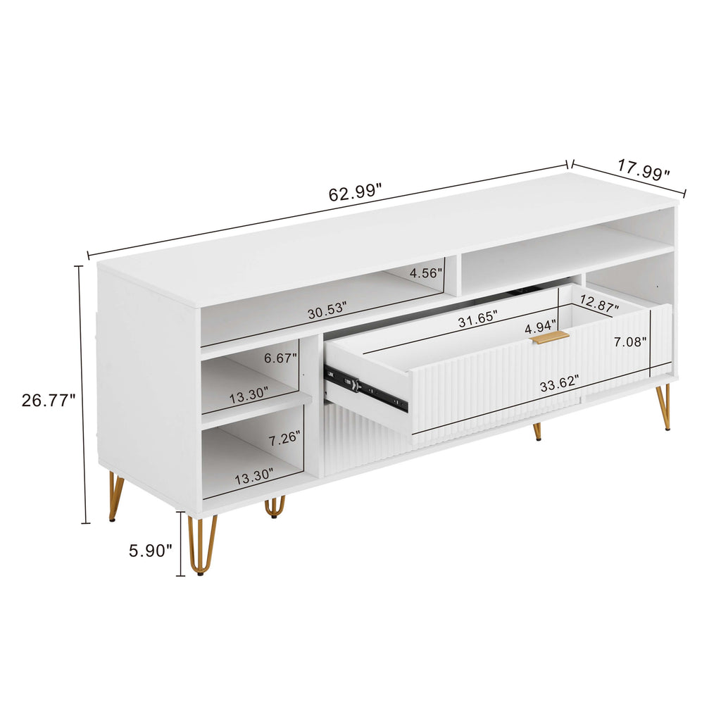 Dumbo 63" Fluted TV Stand