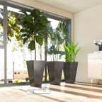 Outsunny 28" Tall Planters - Set of 3 Plastic Flower Pots
