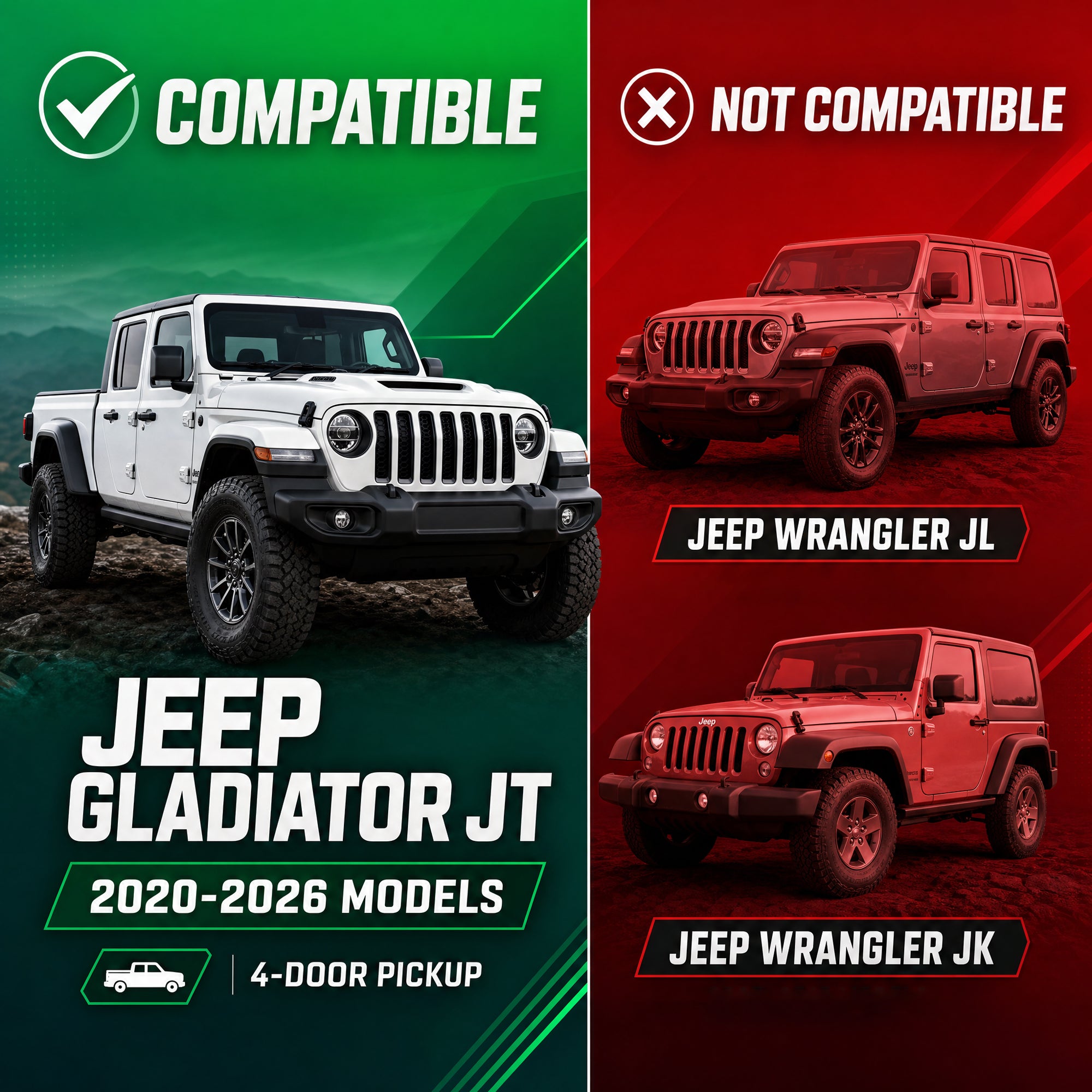 Hexagonal Style Running Boards Compatible with Jeep Gladiator
