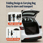 Portable Folding Picnic Chair Set with Umbrella