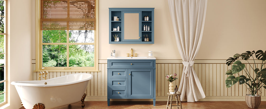 36" Bathroom Vanity with Medicine Cabinet