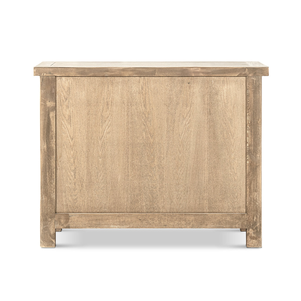 Rowan 48" Solid Reclaimed Pine 2-Door Crossbar Accent Storage Cabinet