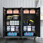Heavy-Duty Metal Storage Cabinet with Wheels