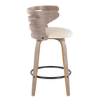 Fixed-Height Counter Stool with Swivel in Light