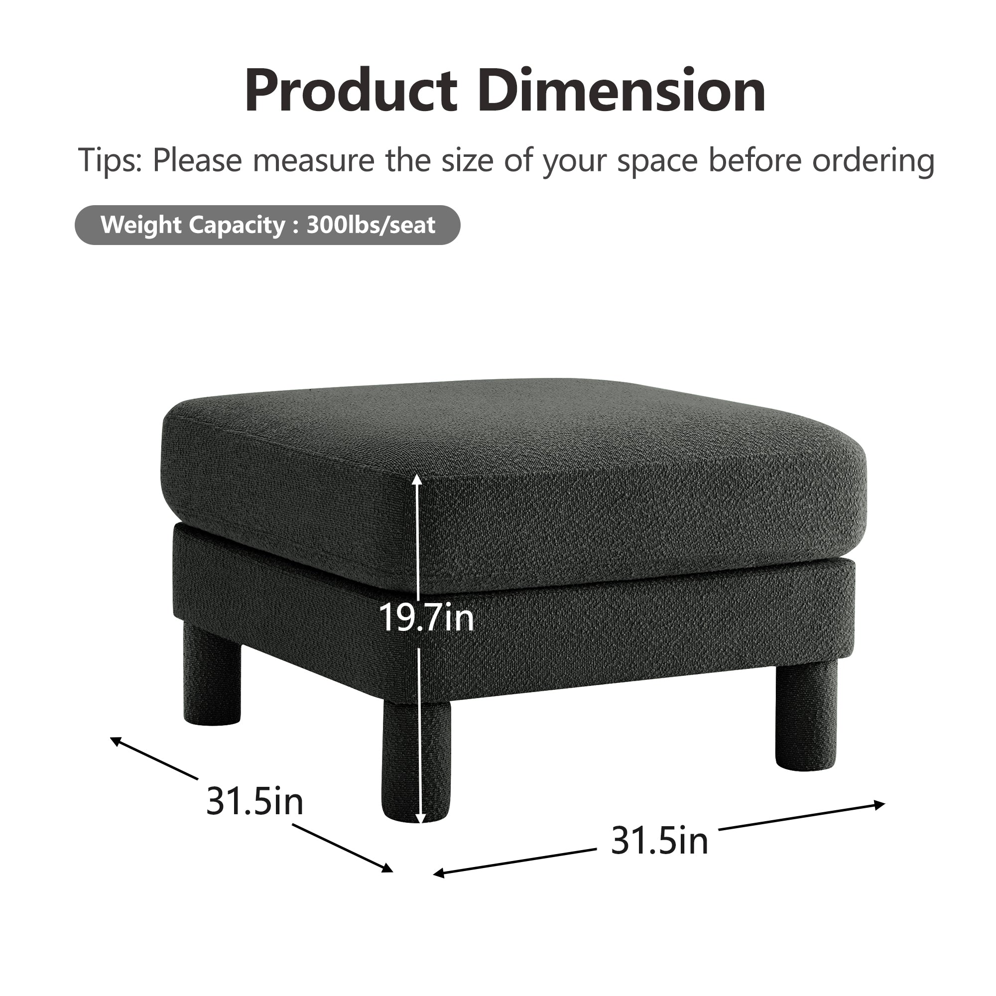 Ottoman Polyester-Dark